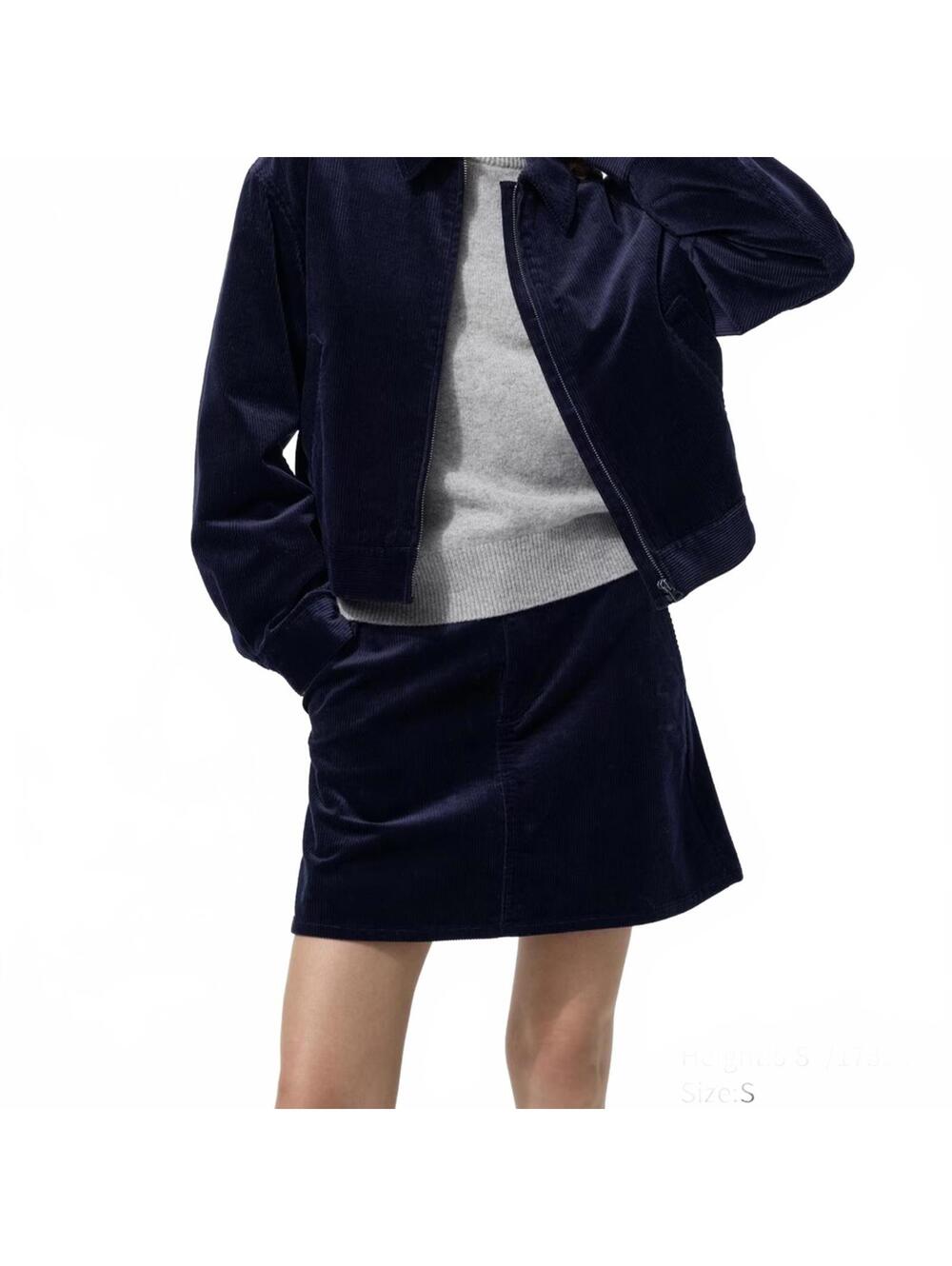 Uniqlo GU Corduroy Skort NWT Navy Small